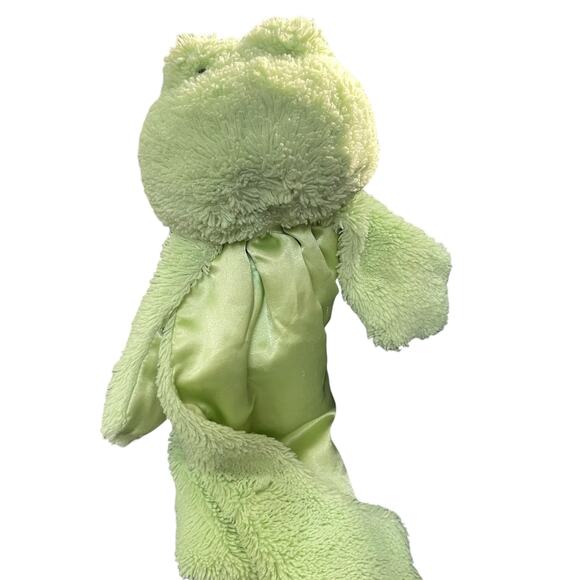 16" Baby Gund Lovey Huggybuddy Frog Security Blanket Plush Satin 59165 Nursery - Picture 7 of 14